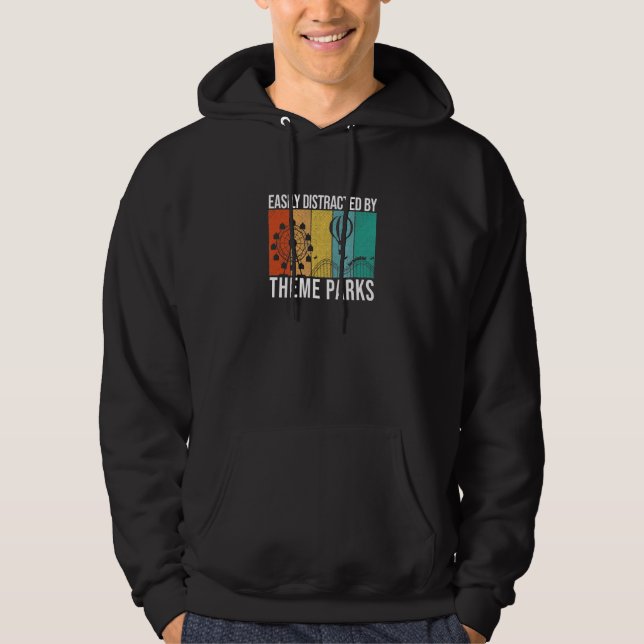Lättdistraherat av Theme Parker - Coola Roller Coa Hoodie (Framsida)