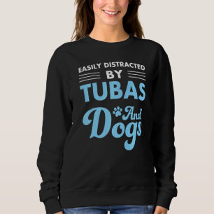 Lättdistraherat av Tubas och Hundar-Hund T Shirt