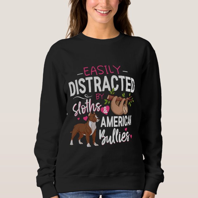 Lättdistraherat Sloths American T Shirt (Framsida)