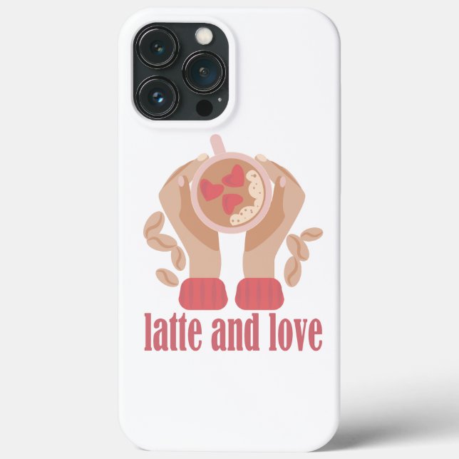 Latte and love cup, hands and coffee quote  (Baksida)