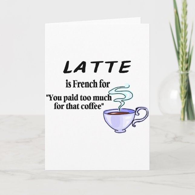 Latte är fransk för…., helgkort (Framsida)