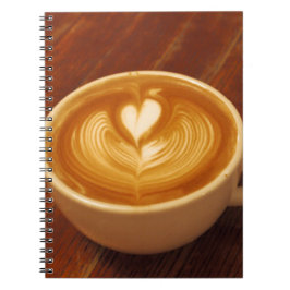 Latte Art Coffee Kärlek Anteckningsbok Med Spiral