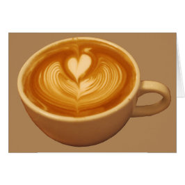 Latte Art Coffee Kärlek Hälsningskort