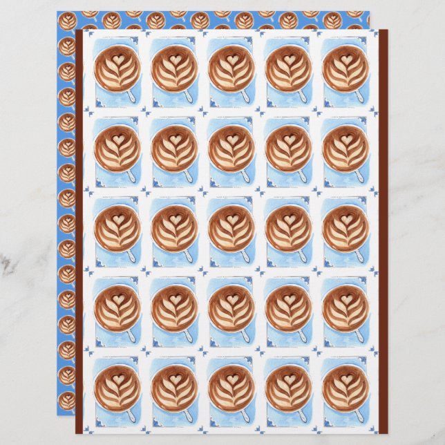 Latte Art Coffee Kopp (Fram/baksida)