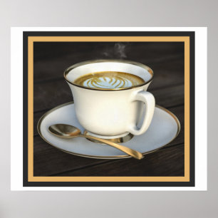 Latte Art-kaffe Poster