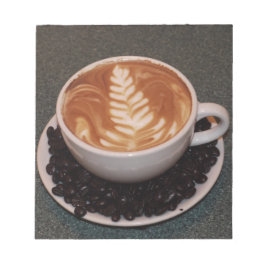 Latte Art och kaffebönor Anteckningsblock