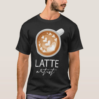Latte Artist Kaffe Älskare familj T Shirt