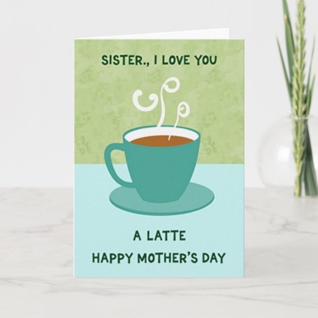 Latte Glad mors dag-kort Kort (Framsida)