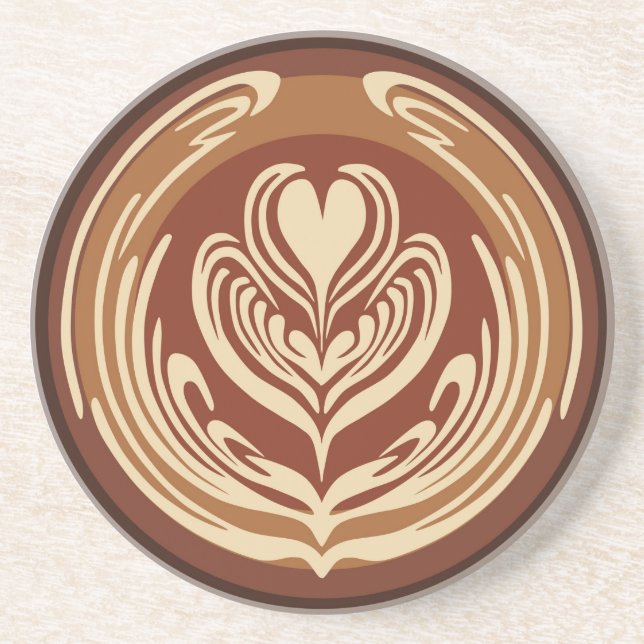 Latte Heart Art Underlägg (Framsidan)