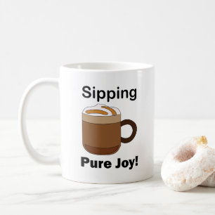 Latté Kaffe Dryck Klunkande Ren Glädje Kaffemugg