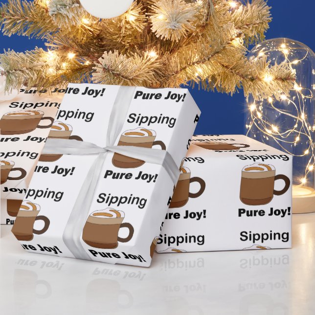 Latté Kaffe Glädje Att Dricka Rent Nöje Presentpapper (Helgdagar)