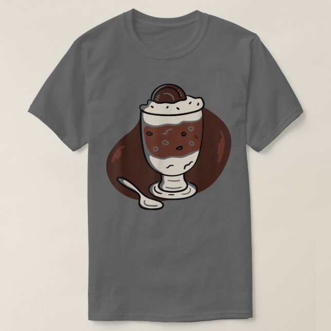 Latte kaffe kopp med cookie t shirt (Design framsida)