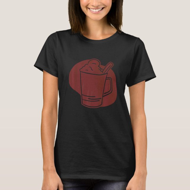 Latte Kaffe Kopp T Shirt (Framsida)