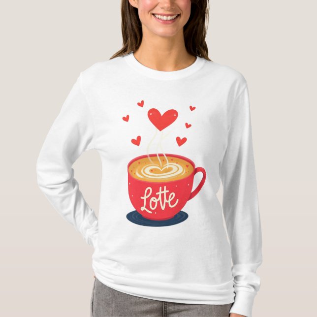 Latte kärlek t shirt (Framsida)