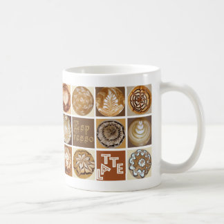 Latte konst kvadrerar kaffemugg