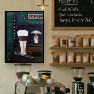 Latte Macchiato-målning av Alfred Fox Canvastryck