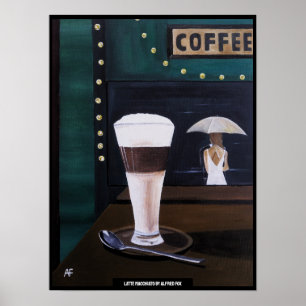 Latte Macchiato-målning av Alfred Fox Poster