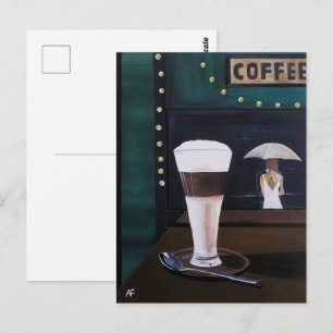 Latte Macchiato-målning av Alfred Fox Vykort