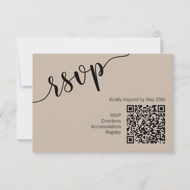 Latte Mocha Svart Kärlek Script Minimalistisk Bröl OSA Kort (Framsida)