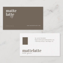 Latte | Modern Elegant - minimalistisk Professione Visitkort