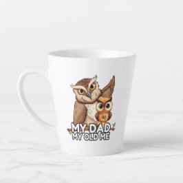 Latte Mugg 12oz : Min gamla mig i Pappa (vit)