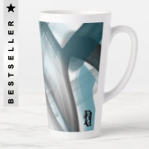 Latte Mugg Abstrakt Trend Insida Decor Blue Ocean