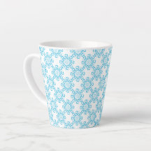 Latte Mugg Blue Mönster