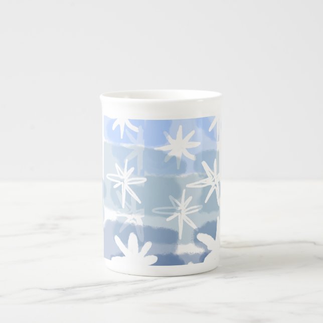 Latte Mugg -elegans vinter Benporslin Mugg (Framsidan)