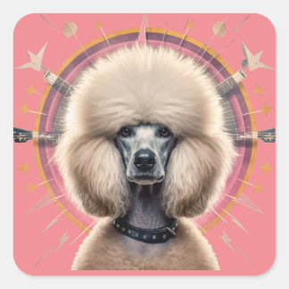 Latte Mugg Fyrkantigt Klistermärke