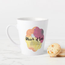 Latte Mugg med Bloom i Kärlek Logotyp