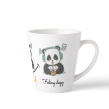 Latte Mugg med söt panda bild