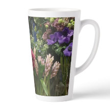 Latte Mugg med vackra blommor
