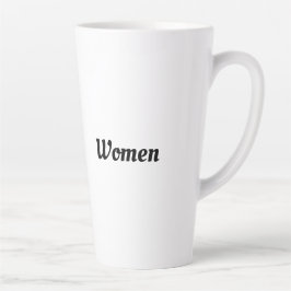 Latte Mugg Women Black Färg Text Muggar eller Kopp