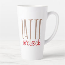 Latte o Clock Roligt Quirky Typography