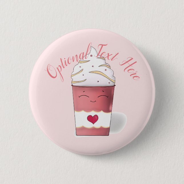 Latte- och beskvret (Rosa) Knapp (Framsida)