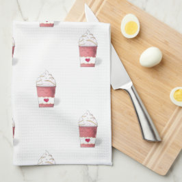 Latte- och beskvret (Rosa) Kökshandduk