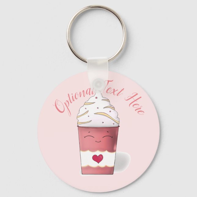 Latte- och beskvret (Rosa) Nyckelring (Framsida)