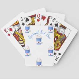 Latte- och pipad (blå) casinokort