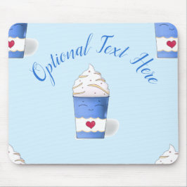 Latte- och pipad (blå) musmatta