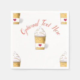 Latte- och pipgrädde (Gult) Pappersservett