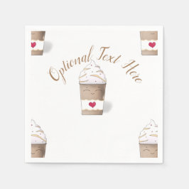 Latte- och Whipsbockor (kaffe) Pappersservett