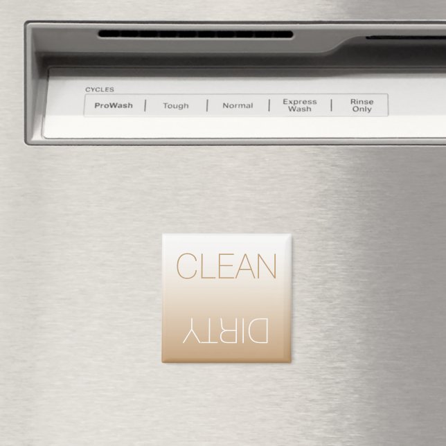 Latte Ombre Modern Clean Dirty Dishwasher Magnet (In Situ (Dishwasher))