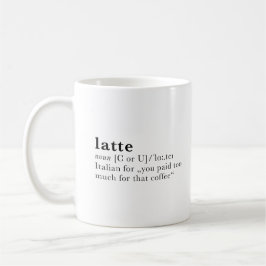 Latte - ordbokdefinition kaffemugg