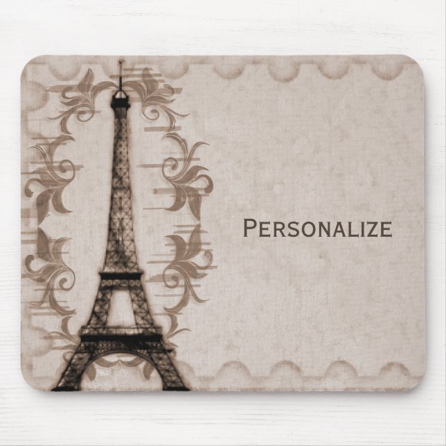 Latte Paris Grunge Mousepad Musmatta (Framsidan)