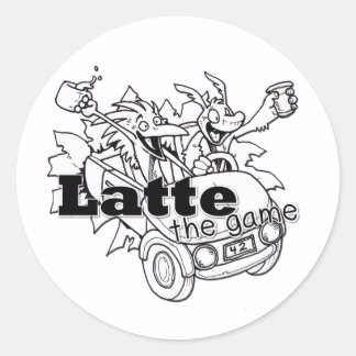Latte Runt Klistermärke