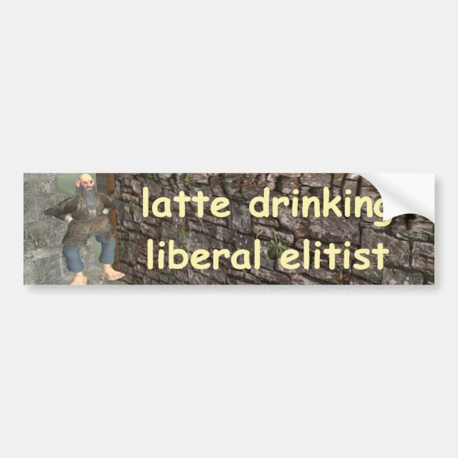 latte som dricker frisinnad elitisk bildekal (Framsidan)