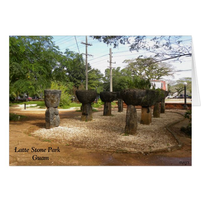 Latte Stone Park Guam OBS Kort (Framsidan Horizontal)