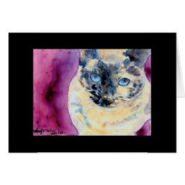 Latte- vattenfärg på Yupo Hälsningskort