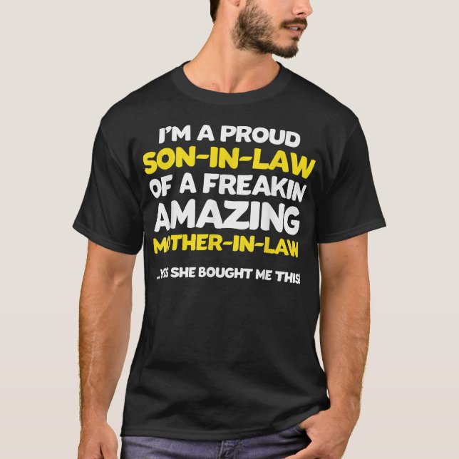 Lätten Son i Fars dag Gift från Mor in  T Shirt (Framsida)