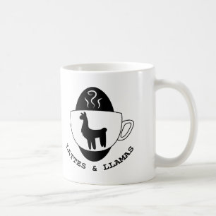 Lattes och Llamaslogotypmugg Kaffemugg